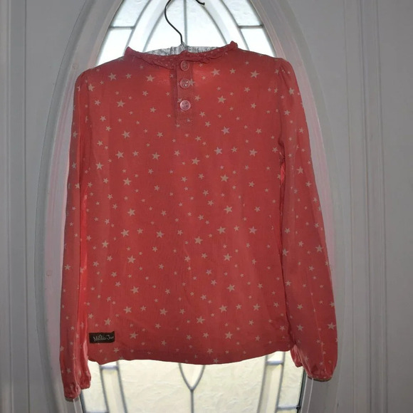 Matilda Jane Coral Star Eisley Jersey Top 6 with Lace & Buttons - Picture 3 of 5